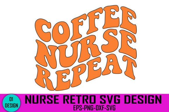 Coffee Nurse Retro SVG: Graphics for Crafts