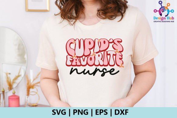 Cupid’s Favorite Nurse Retro SVG for Crafts & Graphics