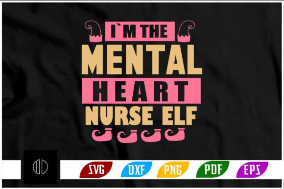 Mental Health Nurse Elf Graphics for Crafts