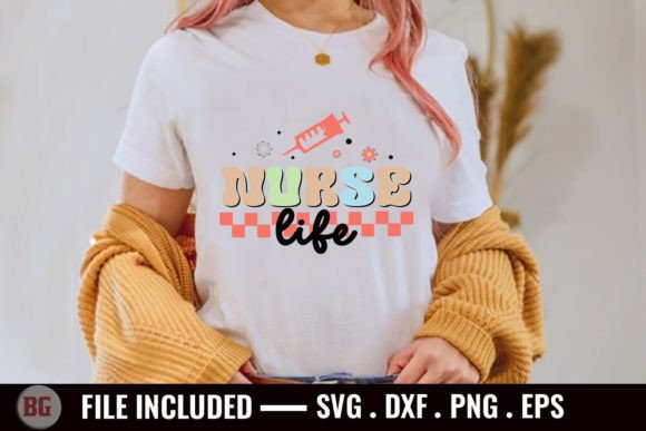 Nurse Life Retro Graphics for Crafts