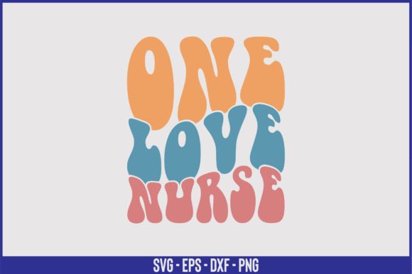 One Love Nurse Retro SVG Design: Graphics for Crafts