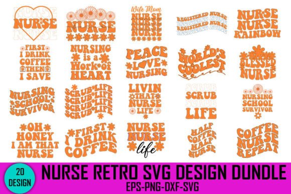 Retro Nurse Graphics for Crafts & Branding