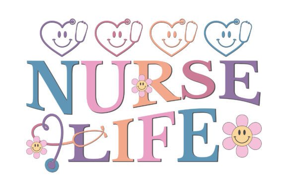 Retro Nurse Life Svg: Graphics for Crafts