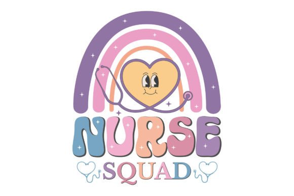 Retro Nurse Squad Svg for Crafts and Graphics