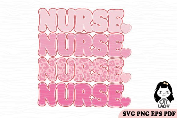 Retro Nurse Valentine Graphics for Crafts