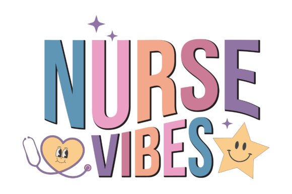 Retro Nurse Vibes Svg: Graphics for Crafts