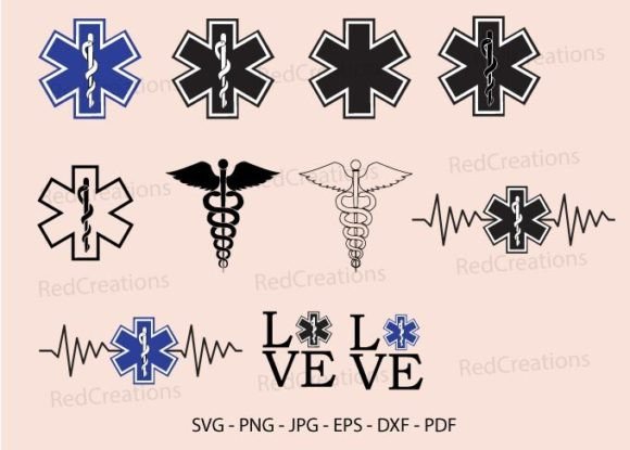 Star of Life Ambulance Medical Logo Svg: Graphics for Crafts